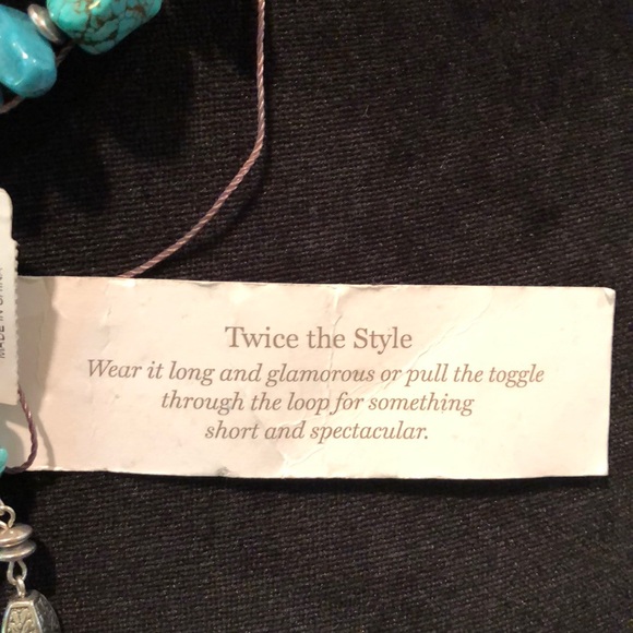 NWT Chico’s Turquoise and Silver-tone Necklace - Picture 7 of 8